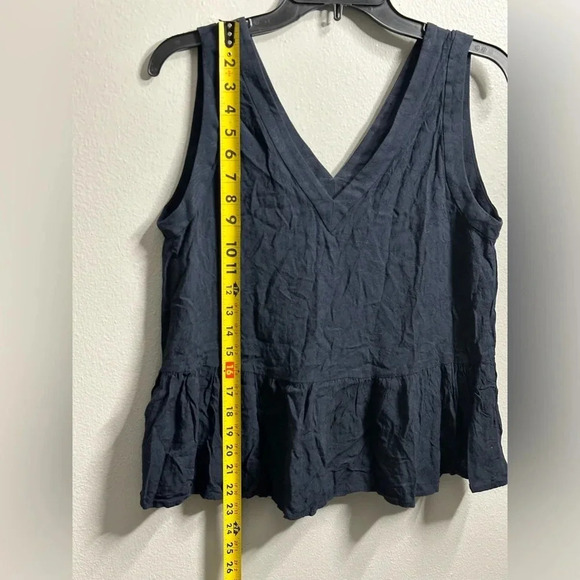 Ann Taylor LOFT Women Navy Blue V-neck Blouse Top Size Small. - Picture 8 of 9